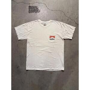 Vintage Old Row White Graphic Pocket T-Shirt Marlboro man large